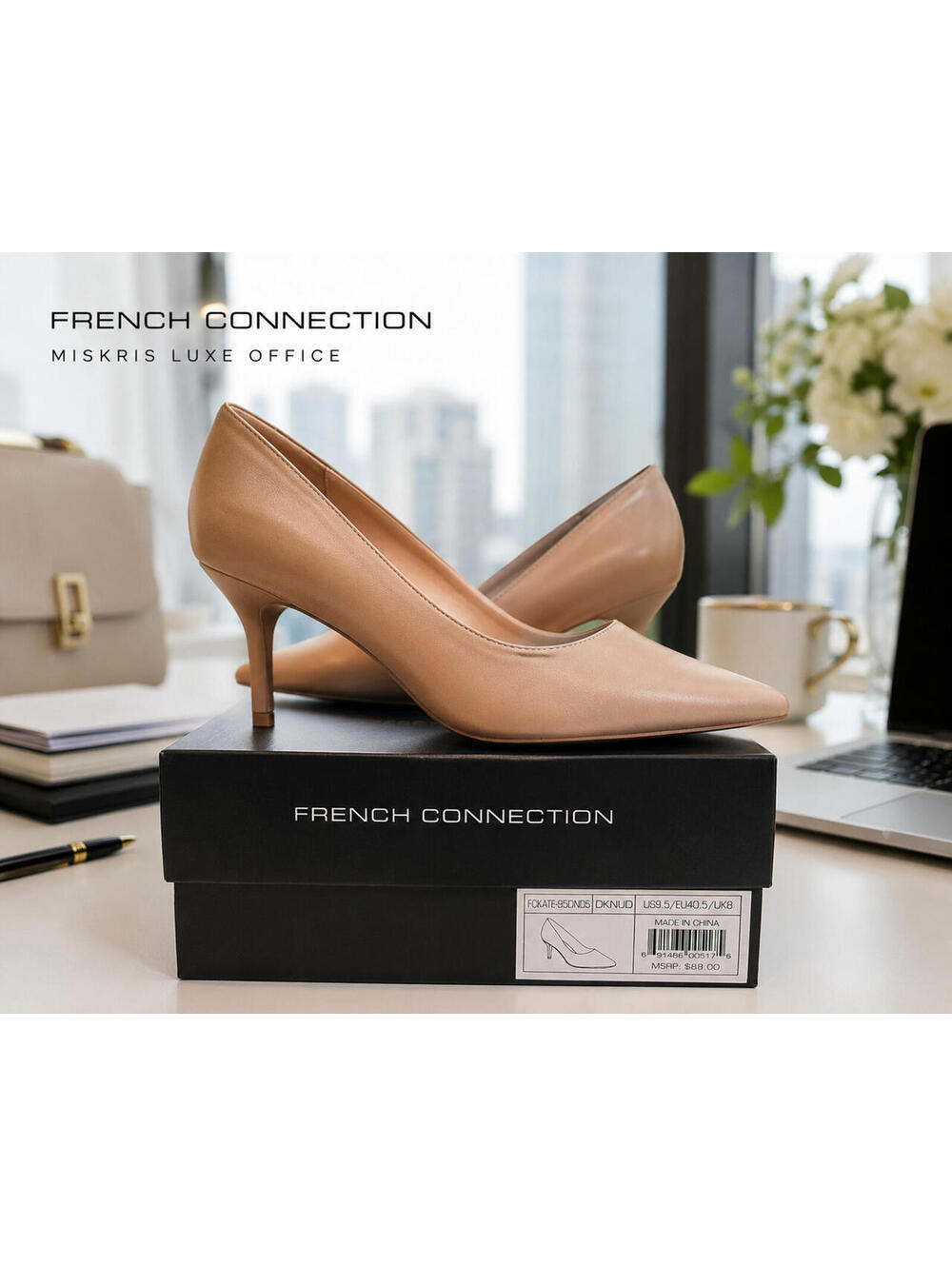 French Connection Nude Pointed Toe Pumps Heels Women’s Size 9.5 Classic Nude Hee